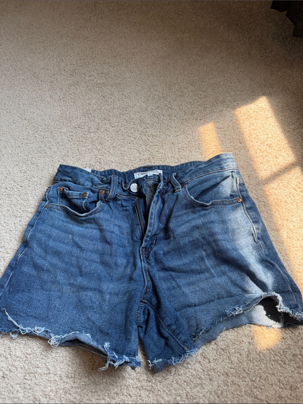 Almost Famous Blue Distressed Denim Cutoff Shorts